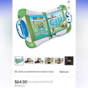Interactive Learning Tablet for Kids - Green and Blue